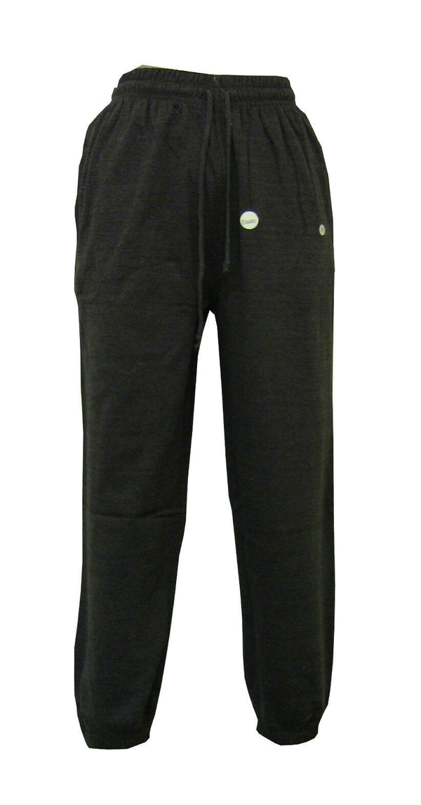New Mens Elasticated Cotton Cuffed Tracksuit Bottoms Gym Joggers Pants Trousers