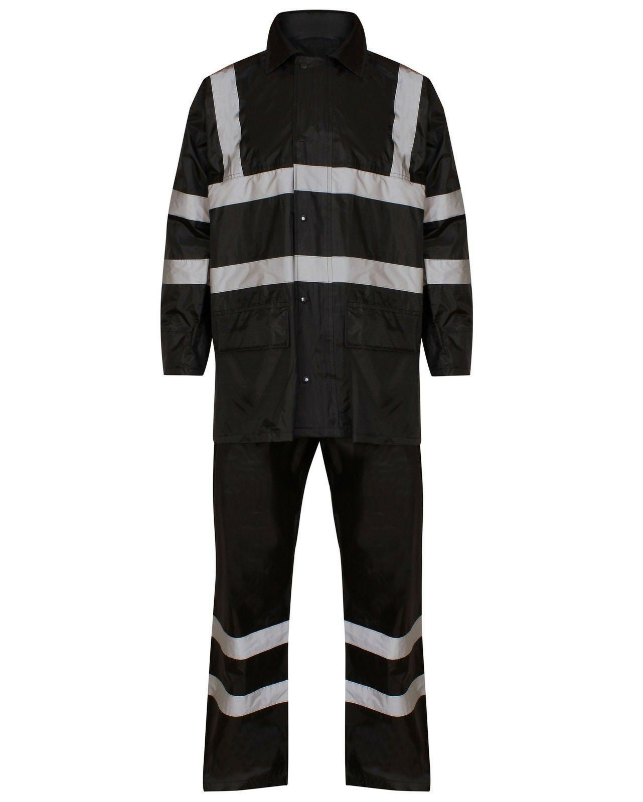 Hi Viz High Visibility Waterproof Work Bottom Top Yellow Orange Jacket Rain Suit