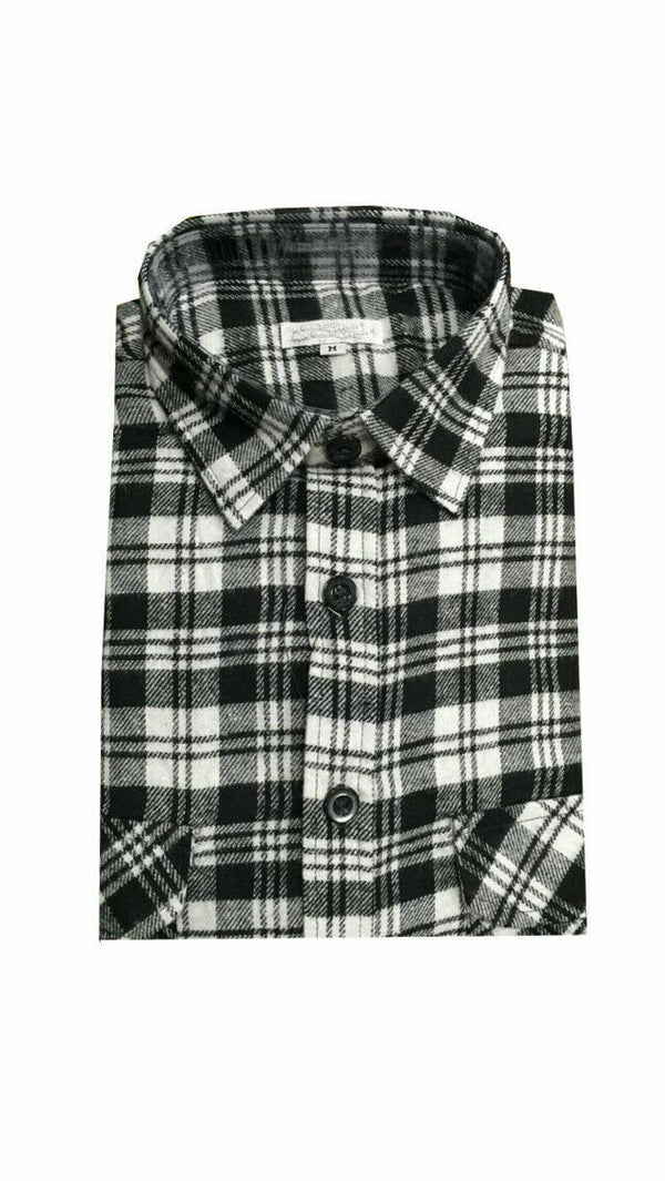 Mens Flannel Brushed Fleece Lumberjack Soft Cotton Check Causal Shirt Work Top, Mens Lumberjack Shirt