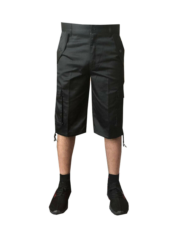 Mens lightweight 3/4 Long Cargo Combat Work Cotton Regular Waist Shorts 30 To 48