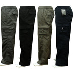 Mens New Elasticated Cargo Combat Work Cotton lightweight Trousers Pants Bottoms, Mens Bottoms Sale